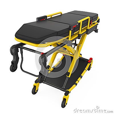 Ambulance Stretcher Trolley Isolated Stock Photo