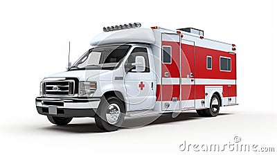 Ambulance Truck Concept Art: Professional White Background Design Stock Photo