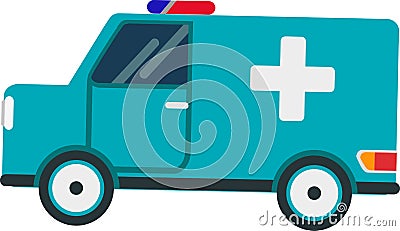 Ambulance vector on a white background Stock Photo