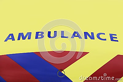 Ambulance Vehicle in Holland, front view Stock Photo