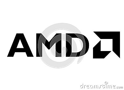 AMD Logo Editorial Stock Photo