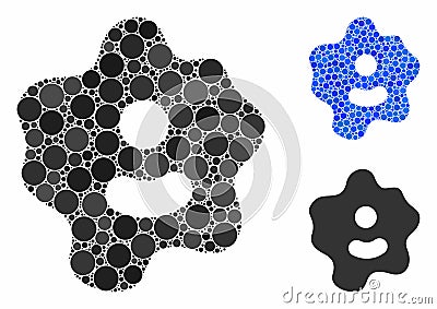 Ameba Composition Icon of Round Dots Stock Photo