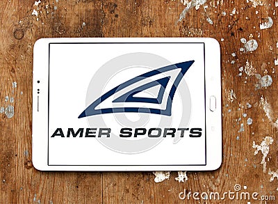 Amer Sports company logo Editorial Stock Photo
