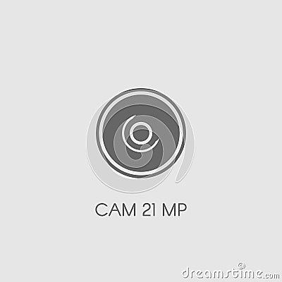 Amera lens. Flat vector icon. Simple hardware icon Vector Illustration