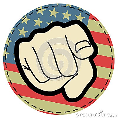 Amercian patch Vector Illustration