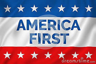 America First Banner Stock Photo