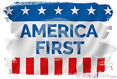 America First Campaign Stock Photo