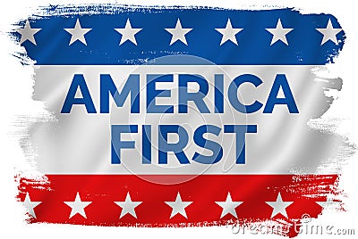 America First USA Patriotic Banner Stock Photo