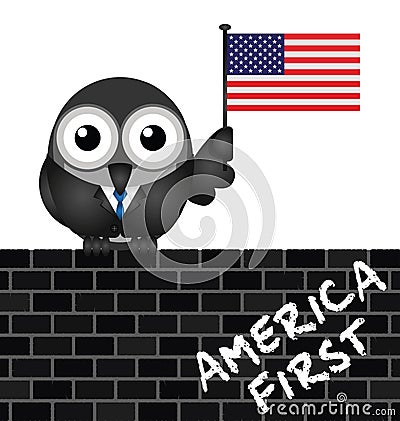 America First pledge Vector Illustration