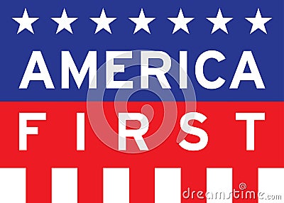 America First Vector Illustration