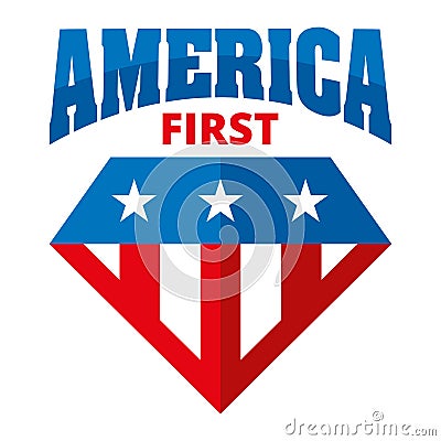 America first Vector logos Vector Illustration