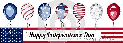 America independence day vector banner Vector Illustration
