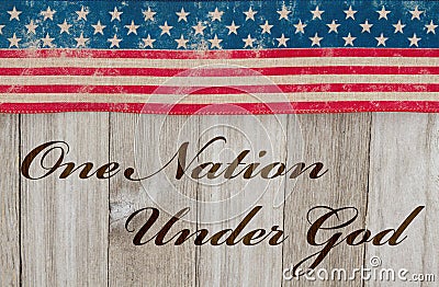 America patriotic message one nation under God Stock Photo