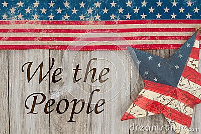 America patriotic message We the People Stock Photo