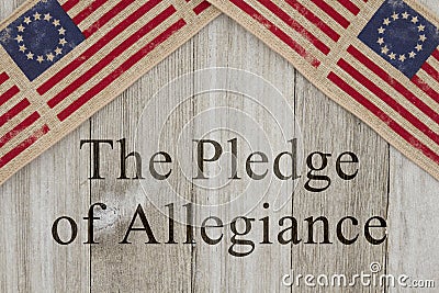 America patriotic message the pledge of allegiance Stock Photo