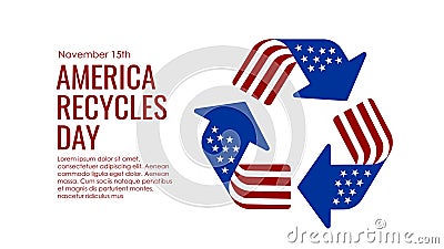 america recycles day banner template vector Stock Photo