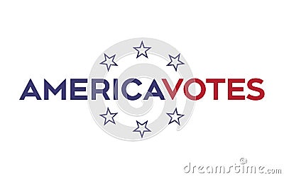 America Votes Election Vector Logo Vector Illustration