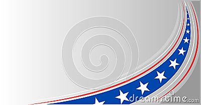 American abstract flag banner background. Vector Illustration