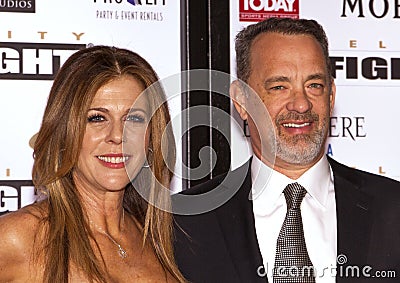 American actor Tom Hanks and his wife Rita Wilson Editorial Stock Photo