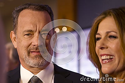 American actor Tom Hanks and his wife Rita Wilson Editorial Stock Photo