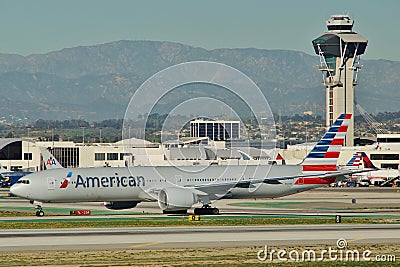 American Airlines Boeing B-777-323ER N727AN Editorial Stock Photo