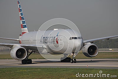 American Airlines Boeing 777-200, N765AN in Frankfurt Airport FRA Editorial Stock Photo