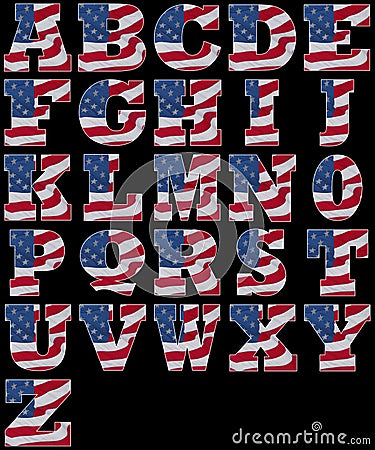 American alphabet Stock Photo