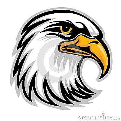 Hawk Eagle Head USA Logo Mascot Vector 05 Vector Illustration