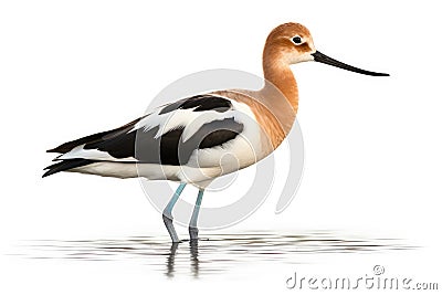 American Avocet, a distinctive wading bird found in North America. Stock Photo