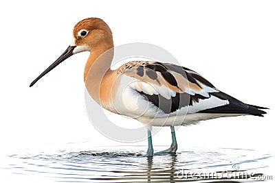 American Avocet, a distinctive wading bird found in North America. Stock Photo