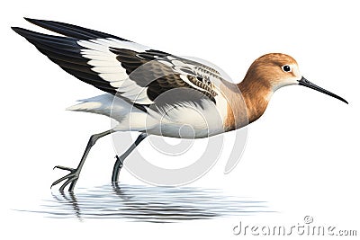 American Avocet, a distinctive wading bird found in North America. Stock Photo