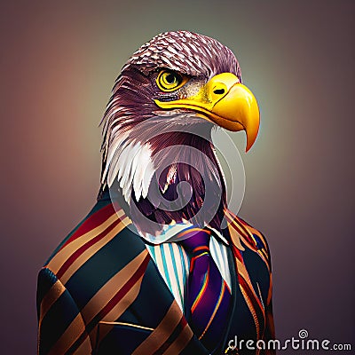 American bald eagle bird portrait fashion shoot Stock Photo