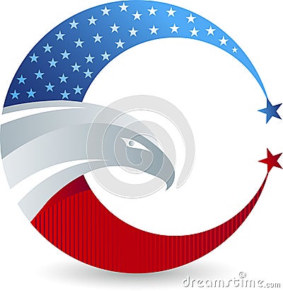 American bald eagle logo Vector Illustration