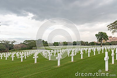 The American Battle Monuments Commission. Manila American Cemetery and Memorial. Stock Photo