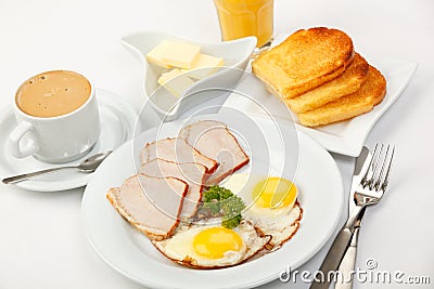 American breakfast Stock Photo