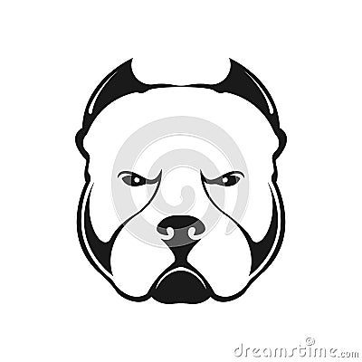 American bully dog logo. Vector Illustration