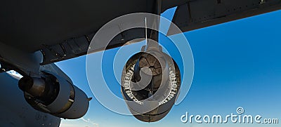 American C-17 Globemaster jet engine Stock Photo