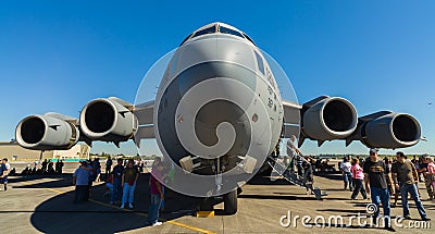 American C-17 Globemaster jet transport airplane Editorial Stock Photo