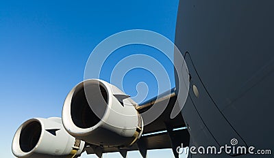 American C-17 Globemaster jet transport airplane Stock Photo