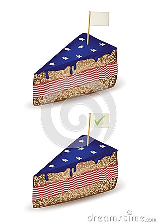 American Cake Flag Stock Photo