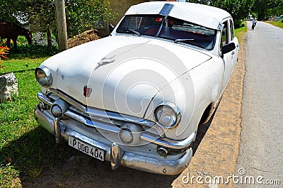 American car in Vinales, Cuba Editorial Stock Photo
