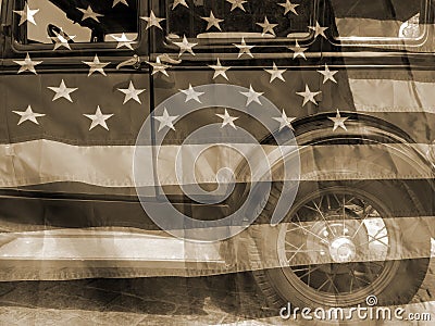 American car vintage background Stock Photo