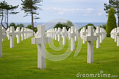 American cemetery in Normandy Stock Photo