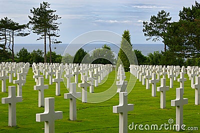 American cemetery in Normandy Stock Photo