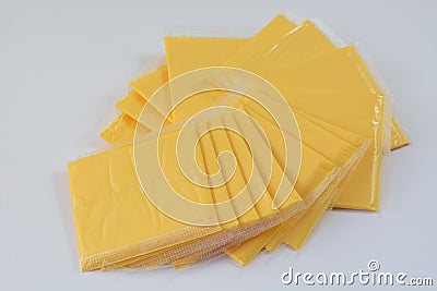 American cheese slices Stock Photo
