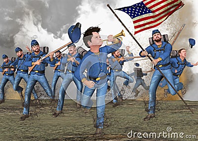 American Civil War Medal Of Honor Illustration Stock Photo