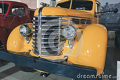 1947 American Classic Yellow truck made in Chicago Editorial Stock Photo