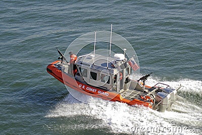 American coast guard boat Stock Photo