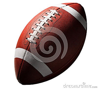 American College High School Football on White Stock Photo