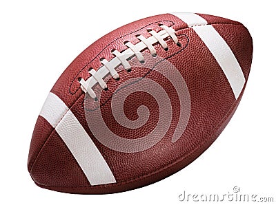 American College High School Junior Football on White Stock Photo